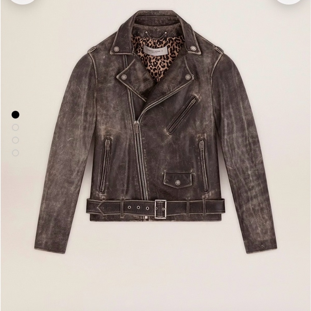 Golden Goose Chiodo leather jacket